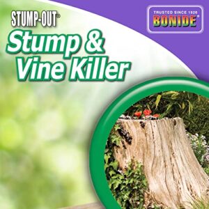 Bonide 2746 Stump & Vine Killer Concentrate, 8 oz Stumps and Vines Without harming Turf. Contains Brush Easy Application. Kills Oak, Poison Ivy and More, 1