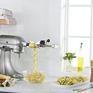 KitchenAid Fruit and Vegetable Spiralizer Attachment Stand Mixer, Polished Aluminum