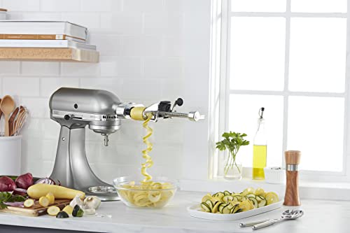 KitchenAid Fruit and Vegetable Spiralizer Attachment Stand Mixer, Polished Aluminum