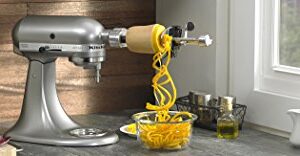 KitchenAid Fruit and Vegetable Spiralizer Attachment Stand Mixer, Polished Aluminum