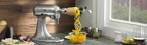 KitchenAid Fruit and Vegetable Spiralizer Attachment Stand Mixer, Polished Aluminum