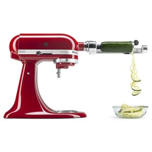 kitchenaid fruit and vegetable spiralizer attachment stand mixer, polished aluminum