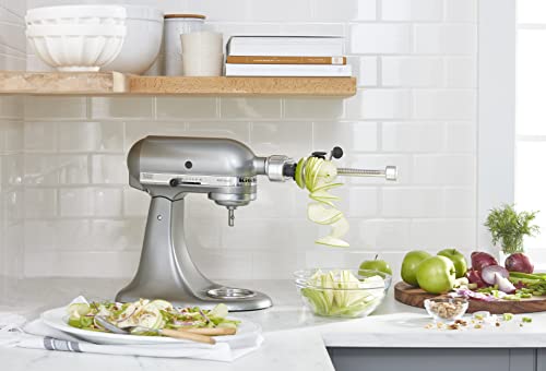 KitchenAid Fruit and Vegetable Spiralizer Attachment Stand Mixer, Polished Aluminum