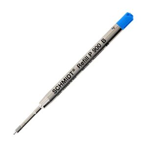 schmidt p900 parker style ballpoint pen refill, broad point, blue ink, each (81274)