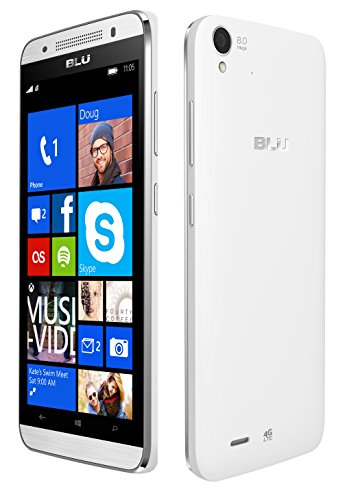 BLU WIN HD LTE - 5.0" Windows Smartphone -GSM Unlocked - White