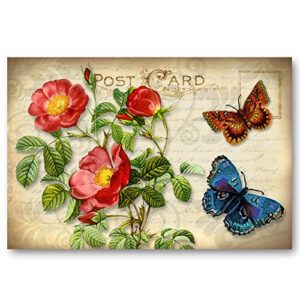 VICTORIAN FLOWERS postcard set of 20 postcards. Artistic flower in a vintage style post card variety pack. Made in USA.