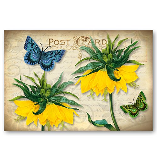 VICTORIAN FLOWERS postcard set of 20 postcards. Artistic flower in a vintage style post card variety pack. Made in USA.