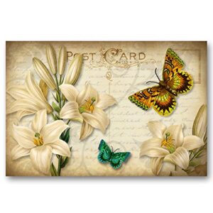 VICTORIAN FLOWERS postcard set of 20 postcards. Artistic flower in a vintage style post card variety pack. Made in USA.