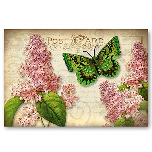 VICTORIAN FLOWERS postcard set of 20 postcards. Artistic flower in a vintage style post card variety pack. Made in USA.