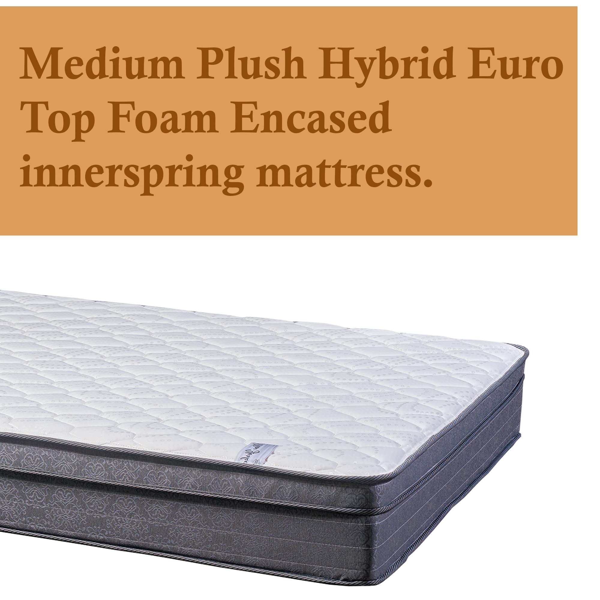 Continental Sleep 10-Inch Plush Foam Encased Hybrid Eurotop Innerspring Fully Assembled Mattress, Full XL