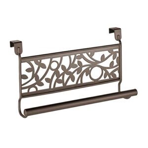 iDesign Vine Over-the-Cabinet Kitchen Dish Towel Bar Holder - Bronze