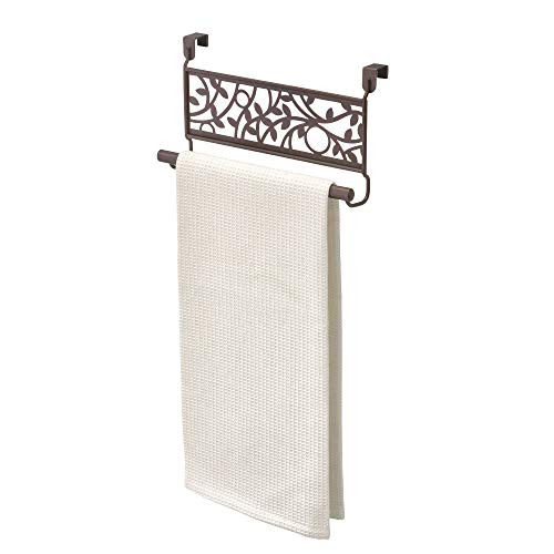 iDesign Vine Over-the-Cabinet Kitchen Dish Towel Bar Holder - Bronze