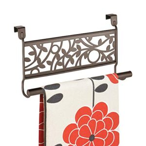 iDesign Vine Over-the-Cabinet Kitchen Dish Towel Bar Holder - Bronze