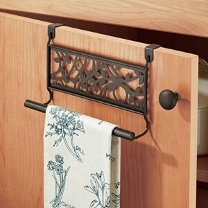 iDesign Vine Over-the-Cabinet Kitchen Dish Towel Bar Holder - Bronze