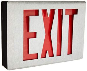 lithonia lighting le s 2 r led exit sign, 2 watts, silver