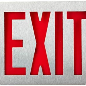 Lithonia Lighting LE S 2 R LED Exit Sign, 2 watts, Silver