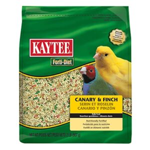 kaytee forti-diet pet canary and finch bird food, 2 lb