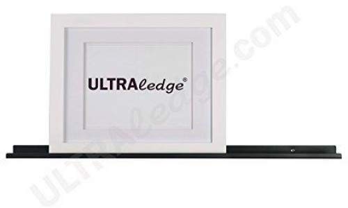 ULTRAledge 5'/60" Art Display/Picture Ledge/Floating Shelf, Metal, Modern (2" deep, Black)