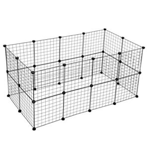 ZENY Pet playpen, Small Animal Cage, DIY 36 Panels Metal Wire Fence with Ramp for Guinea Pigs, Ferret, Rabbits, Pet Rat, Puppies, Indoor Use