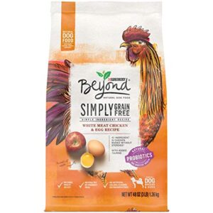 purina beyond grain free, natural dry dog food, grain free white meat chicken & egg recipe - 3 lb. bag