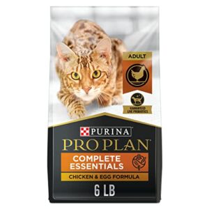purina pro plan grain free, high protein, natural dry cat food, chicken & egg formula - 6 lb. bag