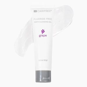 CariFree Fluoride Free Gel (Grape): Nano Hydroxyapatite Toothpaste | Neutralizes pH | Freshens Breath and Moistens Mouth | Dentist Recommended for Oral Care | Toothpaste Replacement