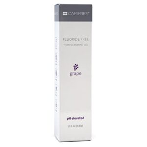 CariFree Fluoride Free Gel (Grape): Nano Hydroxyapatite Toothpaste | Neutralizes pH | Freshens Breath and Moistens Mouth | Dentist Recommended for Oral Care | Toothpaste Replacement