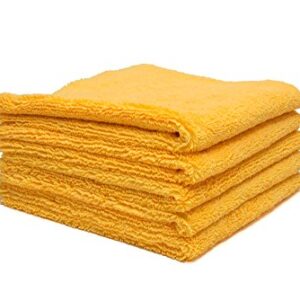 Autofiber Zeroedge Detailing Towel (Pack of 5) Edgeless Microfiber Polishing, Buffing, Window, Glass, Waterless, Rinseless, Car Wash Towels (Gold)