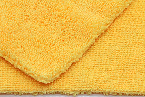 Autofiber Zeroedge Detailing Towel (Pack of 5) Edgeless Microfiber Polishing, Buffing, Window, Glass, Waterless, Rinseless, Car Wash Towels (Gold)