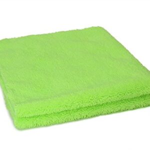 Autofiber Zeroedge Detailing Towel (Pack of 5) Edgeless Microfiber Polishing, Buffing, Window, Glass, Waterless, Rinseless, Car Wash Towels (Green)