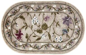 brumlow mills butterfly floral area rug for kitchen, dining, living room, bedroom, doorway mat or home accent carpet, 30" x 46", opal