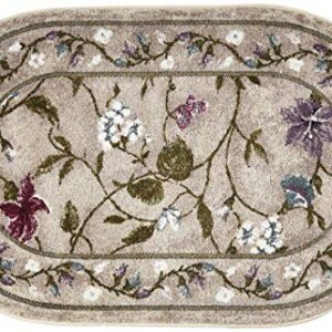 Brumlow Mills Butterfly Floral Area Rug for Kitchen, Dining, Living Room, Bedroom, Doorway Mat or Home Accent Carpet, 30" x 46", Opal