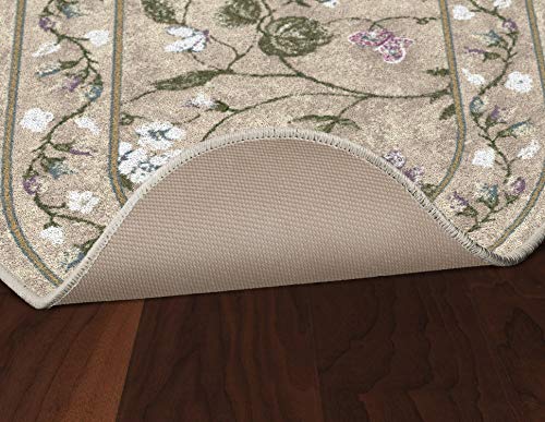 Brumlow Mills Butterfly Floral Area Rug for Kitchen, Dining, Living Room, Bedroom, Doorway Mat or Home Accent Carpet, 30" x 46", Opal