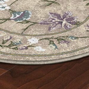 Brumlow Mills Butterfly Floral Area Rug for Kitchen, Dining, Living Room, Bedroom, Doorway Mat or Home Accent Carpet, 30" x 46", Opal