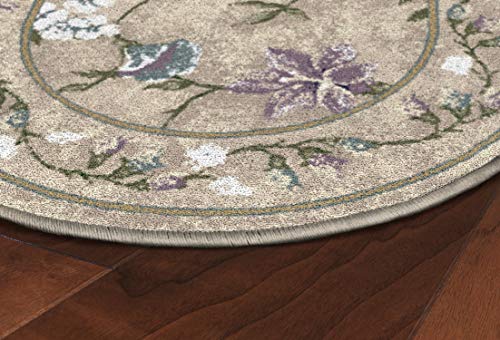 Brumlow Mills Butterfly Floral Area Rug for Kitchen, Dining, Living Room, Bedroom, Doorway Mat or Home Accent Carpet, 30" x 46", Opal