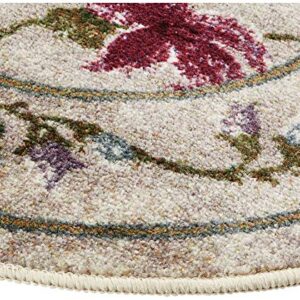 Brumlow Mills Butterfly Floral Area Rug for Kitchen, Dining, Living Room, Bedroom, Doorway Mat or Home Accent Carpet, 30" x 46", Opal