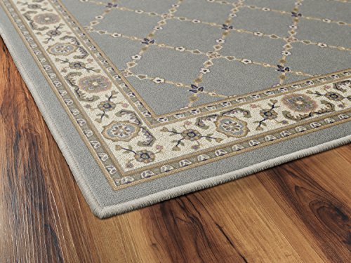 Brumlow MILLS Premier Traditional Floral Print Pattern Home Indoor Area Rug for Living Room Decor, Dining, Kitchen or Bedroom, 20" x 34", Mineral Blue