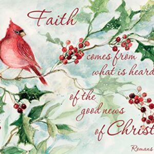 LANG "Cardinal and Berries" Christmas Cards by Susan Winget, 18 Cards with 19 Envelopes and Beautiful Winter Artwork, Perfect for Spreading Holiday Cheer, 5.375" x 6.875"