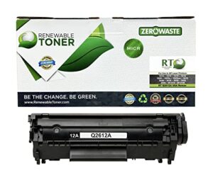 renewable toner usa remanufactured micr toner cartridge replacement for hp 12a q2612a laser printers 1010 1012 1015 1018 1020 1022 3015 3020 3030 3050 3052 3055 m1319