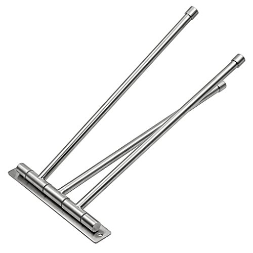 Sumnacon™ Silver Stainless Steel Wall-Mounted Towel Rail Swivel Bars Bathroom Towel Rack Hanger Holder Organizer (3 Bar)