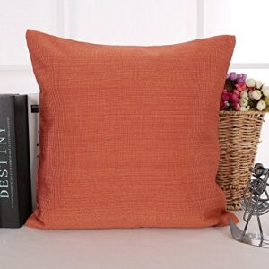 deconovo wooden pattern pillow cover cushion cover for car 18x18 inch,orange