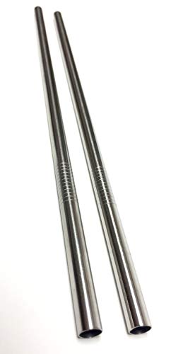 Venti Travel Mug Replacement Straws 2qty - Stainless Steel For Hot & Cold To-Go Drink Cups