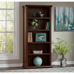 Bush Furniture Yorktown Bookcases in Antique Cherry - Set of Two