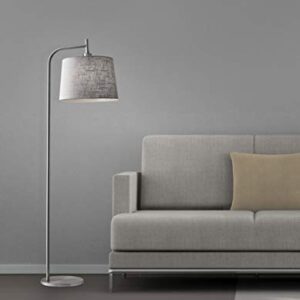 Adesso 4071-22 Blake 58" Floor Lamp, Smart Outlet Compatible,58.00 x 18.00 x 14.40 inches,Silver
