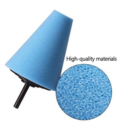 Polishing Cone ZFE 9 PCS Sponge Buffing for Automotive Car Wheel Hub Care, Metal Polish Buffing Polishing Ball for Aluminum and Stainless Steel