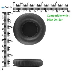 Geekria QuickFit Replacement Ear Pads for Monster DNA On-Ear Headphones Ear Cushions, Headset Earpads, Ear Cups Cover Repair Parts (Black)
