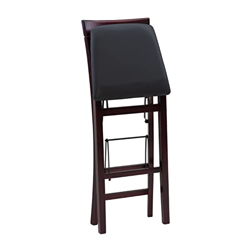 Linon Triena X Back Folding Bar Stool, Brown