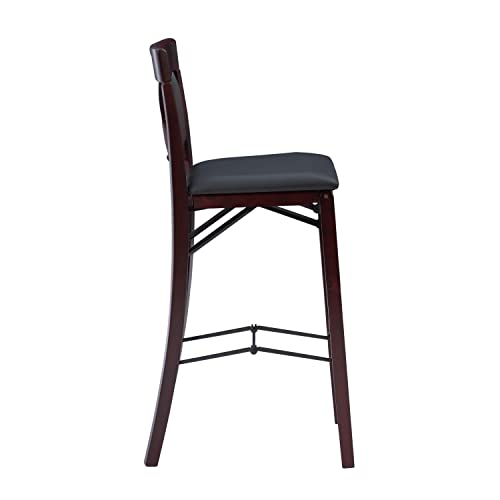 Linon Triena X Back Folding Bar Stool, Brown