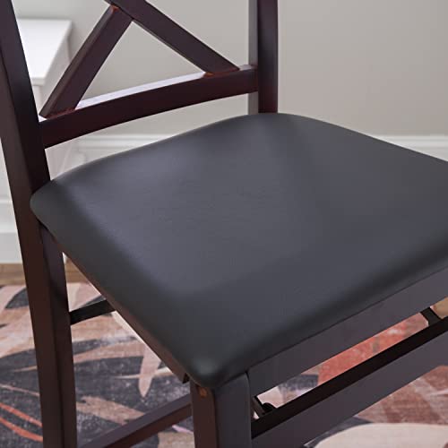 Linon Triena X Back Folding Bar Stool, Brown