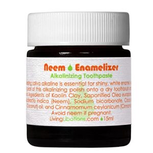 living libations - organic/wildcrafted neem enamelizer toothpaste (.5 oz / 15 ml)